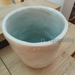 Νιπτήρας ελευθέρας τοποθέτησης 38x38x40 από κεραμικό χωρίς οπή  χωρίς υπερχείλιση, χρώμα: Λευκό/Μπλε επιφάνεια: Ματ