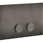Flush wall plates for concealed cistern Actuation dual flush valve material: Metal, color: Black surface: Brushed Flush plates