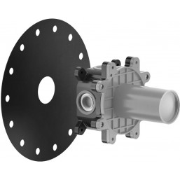 Shower tap Wall-mounted concealed part 1 way Steel brushed