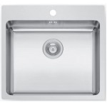 Νεροχύτης ανοξείδωτος 55x50,5 από inox επιφάνεια: Σατινέ χωρίς πάγκο ένθετος 1 γούρνα 1Β, χρώμα: Χρωμέ Ανοξείδωτοι