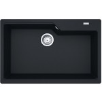 Sink Granite 78x50 free nested 1 bowl matt black, color: Black Granite