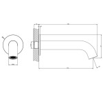 Εκροή (στόμιο) 17,2cm επίτοιχος τύπος από inox μπανιέρας, Black Metal Brushed PVD, χρώμα: Μαύρο επιφάνεια: Βουρτσισμένη Στόμια (ρουξούνια) Εκροή (στόμιο) 17,2cm επίτοιχος τύπος από inox μπανιέρας, Black Metal Brushed PVD, χρώμα: Μαύρο επιφάνεια: Βουρτσισμένη Στόμια (ρουξούνια)