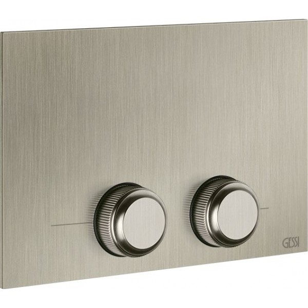 Flush wall plates for concealed cistern Actuation dual flush valve material: Metal, color: Chrome surface: Brushed Flush plates