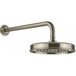Κεφαλή ντους επίτοιχος τύπος 22,9x22,9 από ορείχαλκο 1 ροής με βραχίονα 38,9cm, Finox Brushed Nickel, χρώμα: Χρωμέ επιφάνεια: Βουρτσισμένη Κεφαλές ντους