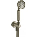 Shower head W/ hose, holder and outlet elbow 1 jet, color: Chrome surface: Brushed Hand showers