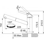 Kitchen tap Deck-mounted material: Brass with shower polar white, color: Chrome/White surface: Glossy Deck-mounted