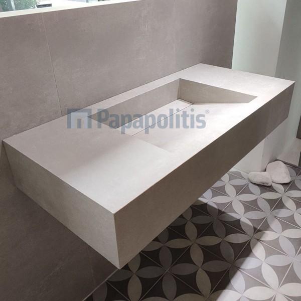Πάγκος μπάνιου με νιπτήρα 100x46x15 από γρανίτη gres porcell.smaltato επιφάνεια: Ματ με 1 νιπτήρα, χρώμα: Γκρι/Μπεζ Νιπτηροπάγκοι Πάγκος μπάνιου με νιπτήρα 100x46x15 από γρανίτη gres porcell.smaltato επιφάνεια: Ματ με 1 νιπτήρα, χρώμα: Γκρι/Μπεζ Νιπτηροπάγκοι