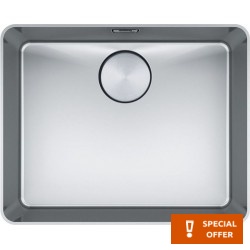 Νεροχύτης ανοξείδωτος 50x40 από inox επιφάνεια: Λεία ματ χωρίς πάγκο υποκαθήμενος, 1 γούρνα (51,2x41,2cm), χρώμα: Χρωμέ Ανοξείδωτοι