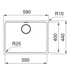 Sink Stainless (Steel) 55x40 material: Inox surface: Matt free Undermount 1 bowl, color: Chrome Stainless steel Sink Stainless (Steel) 55x40 material: Inox surface: Matt free Undermount 1 bowl, color: Chrome Stainless steel