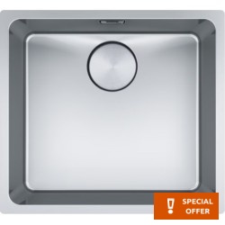 Νεροχύτης ανοξείδωτος 45x40 από inox επιφάνεια: Λεία ματ χωρίς πάγκο υποκαθήμενος, 1 γούρνα (49x44), χρώμα: Χρωμέ Ανοξείδωτοι