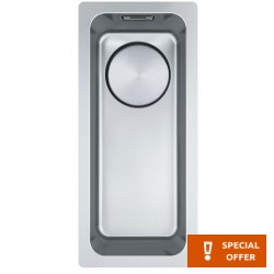 Νεροχύτης ανοξείδωτος 16x40 από inox επιφάνεια: Λεία ματ χωρίς πάγκο υποκαθήμενος, 1 γούρνα (20x44), χρώμα: Χρωμέ Ανοξείδωτοι