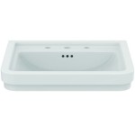 Washbasin Wall-mounted 61,5x50x17,5 With 1 bowl With overflow / no pedestal With three holes material: Porcelain, color: White surface: Glossy Wall-mounted