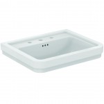 Washbasin Wall-mounted 61,5x50x17,5 With 1 bowl With overflow / no pedestal With three holes material: Porcelain, color: White surface: Glossy Wall-mounted Washbasin Wall-mounted 61,5x50x17,5 With 1 bowl With overflow / no pedestal With three holes material: Porcelain, color: White surface: Glossy Wall-mounted
