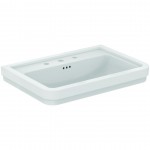 Washbasin Wall-mounted 71,5x50x17,5 With 1 bowl With overflow / no pedestal With three holes material: Porcelain, color: White surface: Glossy Wall-mounted Washbasin Wall-mounted 71,5x50x17,5 With 1 bowl With overflow / no pedestal With three holes material: Porcelain, color: White surface: Glossy Wall-mounted