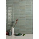 Brick 6x24 Italy 1st choice surface: Lappato, hue: Green Brick look tiles
