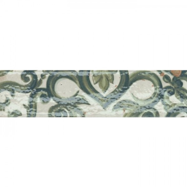 Border (listello) 6x24 Italy 1st choice naturale rettificato surface: Glossy, hue: White/Green Tile Liners (Listello)-Decore Border (listello) 6x24 Italy 1st choice naturale rettificato surface: Glossy, hue: White/Green Tile Liners (Listello)-Decore