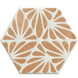 Patchwork tile 25x21,6 Italy, shape: Hexagon 1st choice surface: Matt 9mm, hue: Brick Patchworks