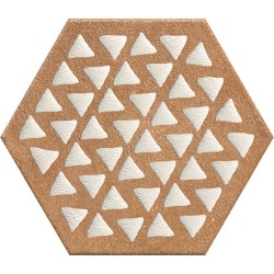 Patchwork πλακιδίου 25x21,6 Ιταλίας, σχήμα: Εξάγωνο Α’ διαλογής επιφάνεια: Ματ Εξάγωνο, 9mm, απόχρωση: Κεραμιδί Patchwork