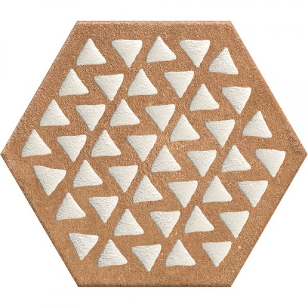 Patchwork tile 25x21,6 Italy, shape: Hexagon 1st choice surface: Matt 9mm, hue: Brick Patchworks Patchwork tile 25x21,6 Italy, shape: Hexagon 1st choice surface: Matt 9mm, hue: Brick Patchworks