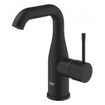 Wash basin tap Deck-mounted L size material: Brass mixer Without waste, color: Black surface: Matt Deck-mounted