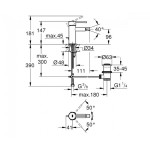 Μπαταρία μπιντέ phantom black από ορείχαλκο, χρώμα: Μαύρο επιφάνεια: Ματ Επικαθήμενες