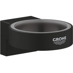 Base for wall-mounted accessories material: Brass phantom black surface: Glossy, color: Black Soap holders