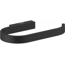 Paper holder no cover material: Brass phantom black, color: Black surface: Matt Toilet paper holders