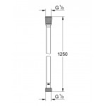 Shower hose 125cm material: Plastic phantom black, color: Black surface: Matt Shower hoses