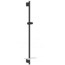 Shower slider rail 90cm material: Brass phantom black with soap holder, color: Black surface: Matt Shower slider rails