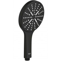 Shower head 3 jets phantom black, color: Black surface: Matt Hand showers