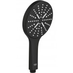 Shower head 3 jets phantom black, color: Black surface: Matt Hand showers