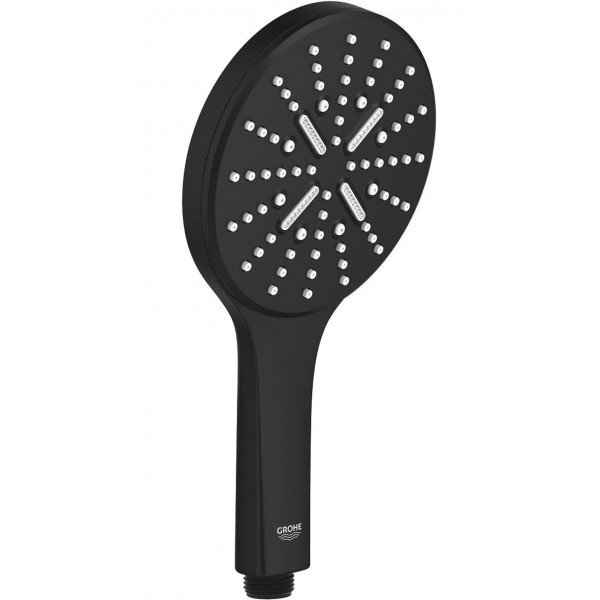 Shower head 3 jets phantom black, color: Black surface: Matt Hand showers