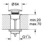 Waste Valve With overflow / Without overflow material: Brass surface: Matt, color: Black Waste overflows Waste Valve With overflow / Without overflow material: Brass surface: Matt, color: Black Waste overflows