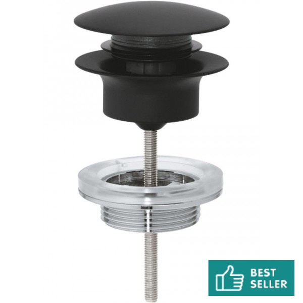 Waste Valve With overflow / Without overflow material: Brass surface: Matt, color: Black Waste overflows Waste Valve With overflow / Without overflow material: Brass surface: Matt, color: Black Waste overflows