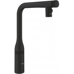 Kitchen tap Deck-mounted material: Brass With Pull-Out Spray 2 jets, color: Black surface: Matt