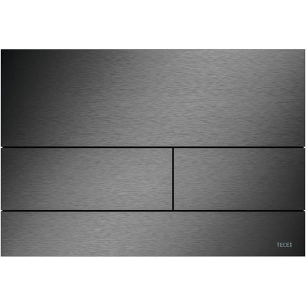 Flush wall plates for concealed cistern brushed black chrome PVD dual flush valve material: Metal Mechanical with string, color: Black surface: Brushed Flush plates Flush wall plates for concealed cistern brushed black chrome PVD dual flush valve material: Metal Mechanical with string, color: Black surface: Brushed Flush plates
