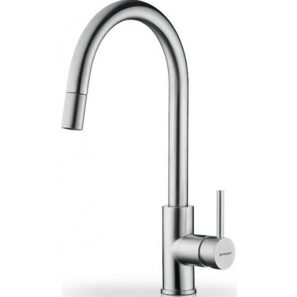 Kitchen tap Deck-mounted material: Inox with shower, color: Chrome surface: Brushed Deck-mounted Kitchen tap Deck-mounted material: Inox with shower, color: Chrome surface: Brushed Deck-mounted