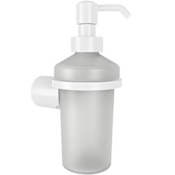 Dispenser material: Brass Wall-mounted, color: White surface: Matt Soap dispensers