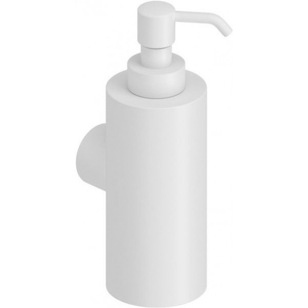 Dispenser από ορείχαλκο επίτοιχος τύπος 250ml, με μεταλλικό δοχείο, χρώμα: Λευκό επιφάνεια: Ματ Dispenser