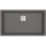 Νεροχύτης γρανιτένιος 75,3x43,3 χωρίς πάγκο υποκαθήμενος, 1 γούρνα stone grey, χρώμα: Γκρι Γρανιτένιοι