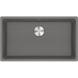 Νεροχύτης γρανιτένιος 75,3x43,3 χωρίς πάγκο υποκαθήμενος, 1 γούρνα stone grey, χρώμα: Γκρι Γρανιτένιοι