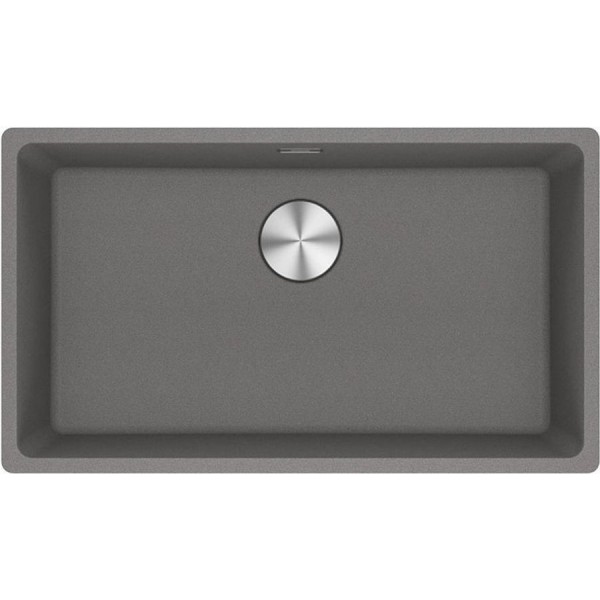 Νεροχύτης γρανιτένιος 75,3x43,3 χωρίς πάγκο υποκαθήμενος, 1 γούρνα stone grey, χρώμα: Γκρι Γρανιτένιοι