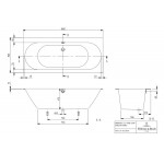 Μπανιέρα ορθογώνια 180x80x47 από ενισχυμένο ακρυλικό Quaryl, χρώμα: Λευκό χωρίς λαβές επιφάνεια: Γυαλιστερή Ορθογώνιες Μπανιέρα ορθογώνια 180x80x47 από ενισχυμένο ακρυλικό Quaryl, χρώμα: Λευκό χωρίς λαβές επιφάνεια: Γυαλιστερή Ορθογώνιες