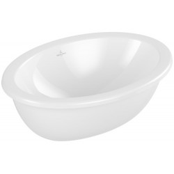 Washbasin Under counter 48,5x32,5 material: Porcelain white alpine Without overflow, color: White surface: Glossy Under counter