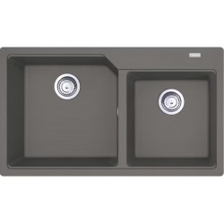 Sink Granite 86x50 free nested / Flushmount 1 ½ cabinet stone grey, color: Grey Granite