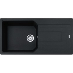 Sink Granite 100x50 left / right nested 1 bowl αντιστρεφόμενος, onyx, color: Black Granite