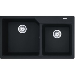 Sink Granite 86x50 free nested 1 ½ cabinet Matte black, color: Black Granite