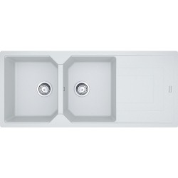 Sink Granite 116x50 left / right nested 2 cabinet, color: White Granite