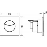 Flush wall plates for concealed cistern dual flush valve material: ABS Mechanical with string, color: Chrome surface: Matt Flush plates Flush wall plates for concealed cistern dual flush valve material: ABS Mechanical with string, color: Chrome surface: Matt Flush plates