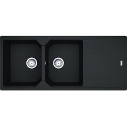 Sink Granite 116x50 left / right nested 2 cabinet, color: Black Granite